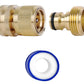 X00240N56X x1,  Brass Hose Connector Set - 3/4 Inch Male & Female Quick Connectors + PTFE Tape