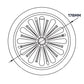 Adjustable Louvre Vent Round 80mm-160mm White