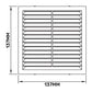 Louvre Vent  D/140W 140mm X 140mm with Fly Screen