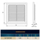 Louvre Vent D/150RW Classic 150mm