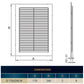 Louvre Vent  D/170x240W 240mm X 170mm with Fly Screen