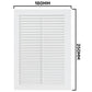 Louvre Vent D/180X250RW Classic 180mm X 250mm with Fly Screen