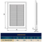 Louvre Vent D/180X250RW Classic 180mm X 250mm with Fly Screen