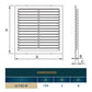 Louvre Vent  D/195W 195mm X 195mm with Fly Screen