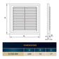 Louvre Vent D/250RW Classic 250mm