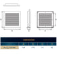 Louvre Vent White DL/135 RW LUX With Fly Mesh