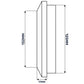 Louvre Vent White Duo Smart 135 fi 125mm With Fly Mesh