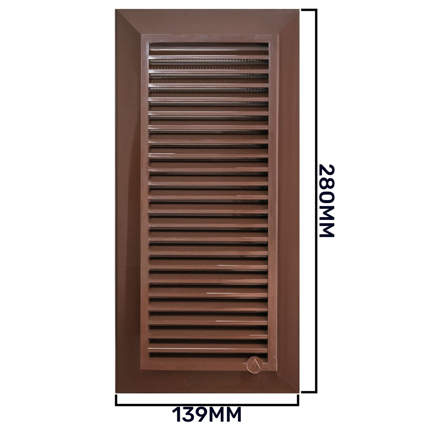 Louvre Vent Duo Smart 90/240 Brown 90mm x 240mm With Fly Mesh