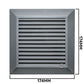Louvre Vent Graphite Duo Smart 135G 135mm With Fly Mesh