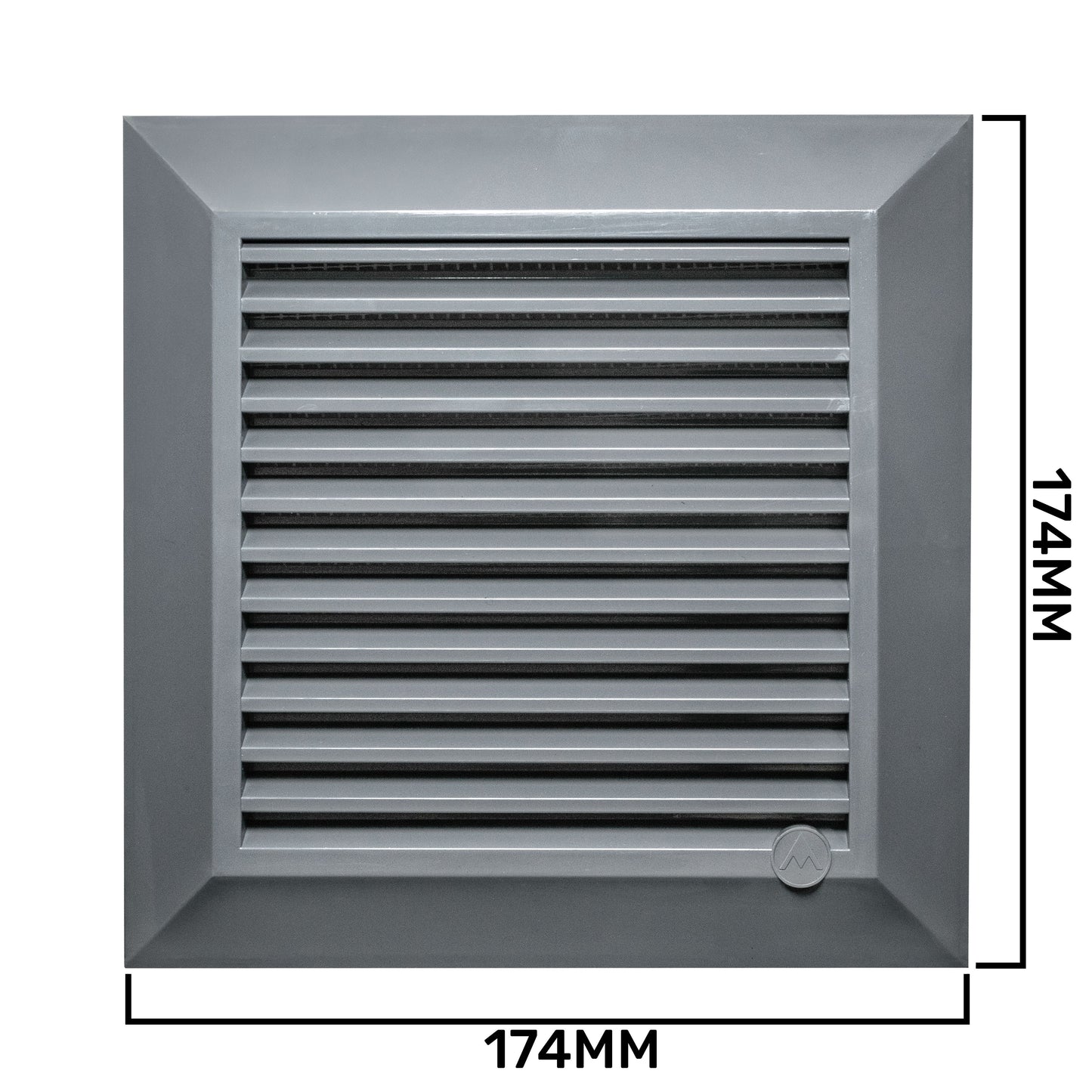 Louvre Vent Graphite Duo Smart 135G 135mm With Fly Mesh