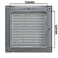 Louvre Vent Graphite Duo Smart 135G 135mm With Fly Mesh