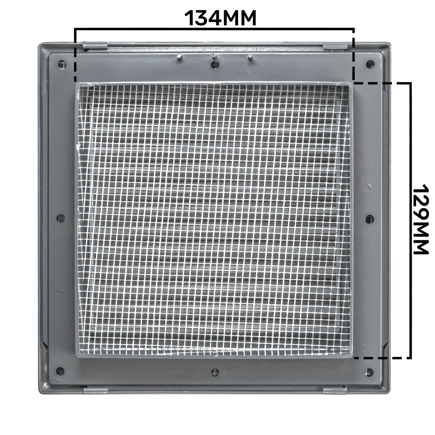 Louvre Vent Graphite Duo Smart 135G 135mm With Fly Mesh