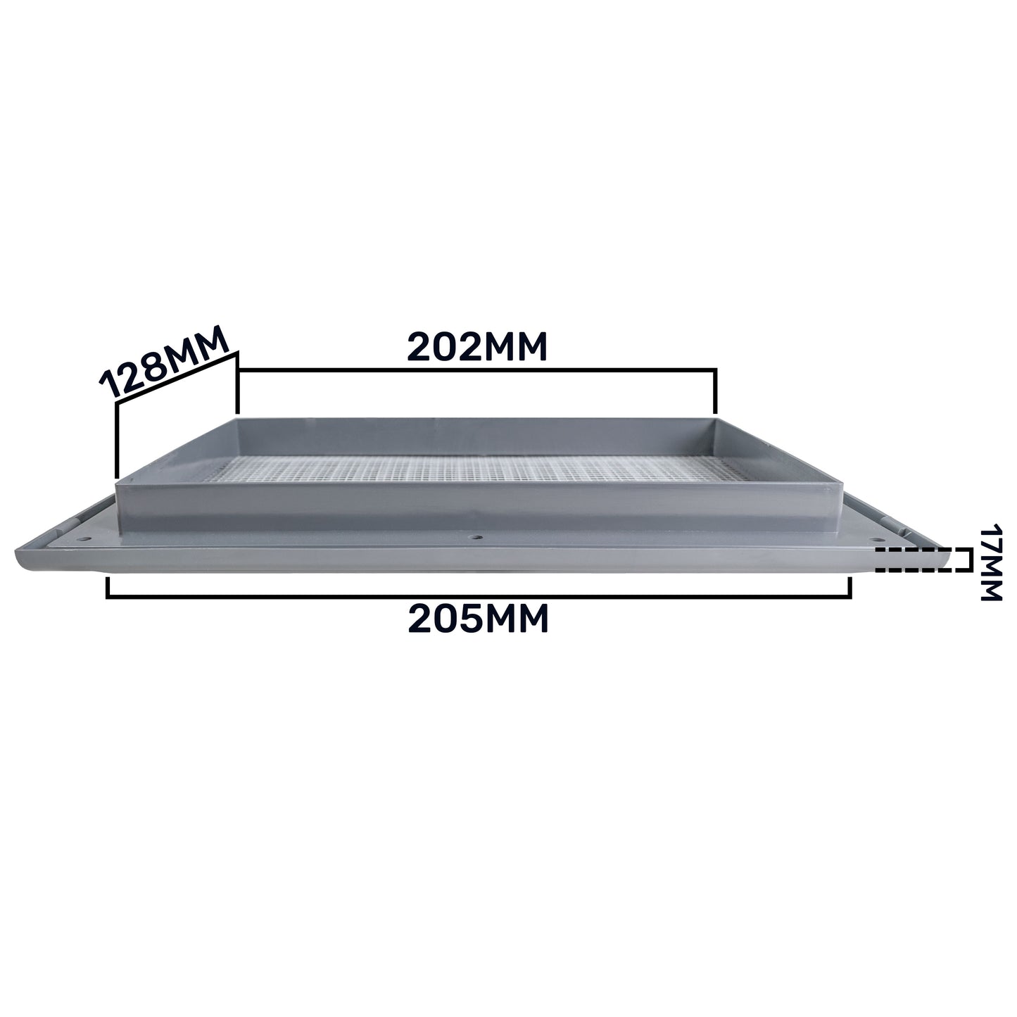 Louvre Vent Graphite Duo Smart 140/210 140mm X 210mm With Fly Mesh