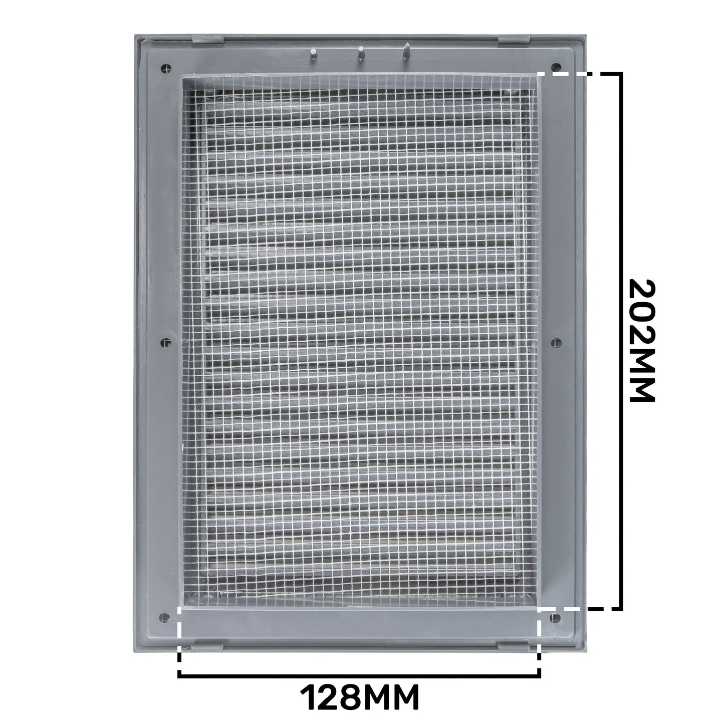 Louvre Vent Graphite Duo Smart 140/210 140mm X 210mm With Fly Mesh