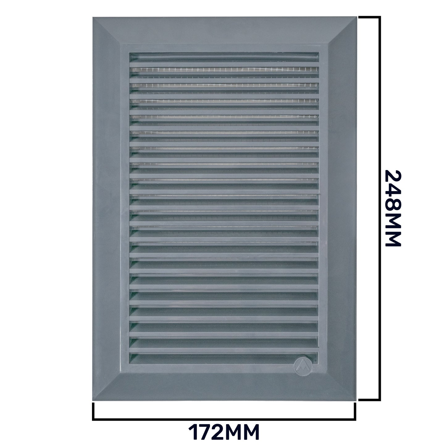 Louvre Vent Graphite Duo Smart 140/210 140mm X 210mm With Fly Mesh