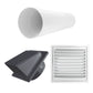 Through Wall Ventilation Kit Louvre Vent VC-KR0153 with Graphite External Vent