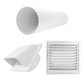 Through Wall Ventilation Kit Louvre Vent VC-KR0153 with White External Vent