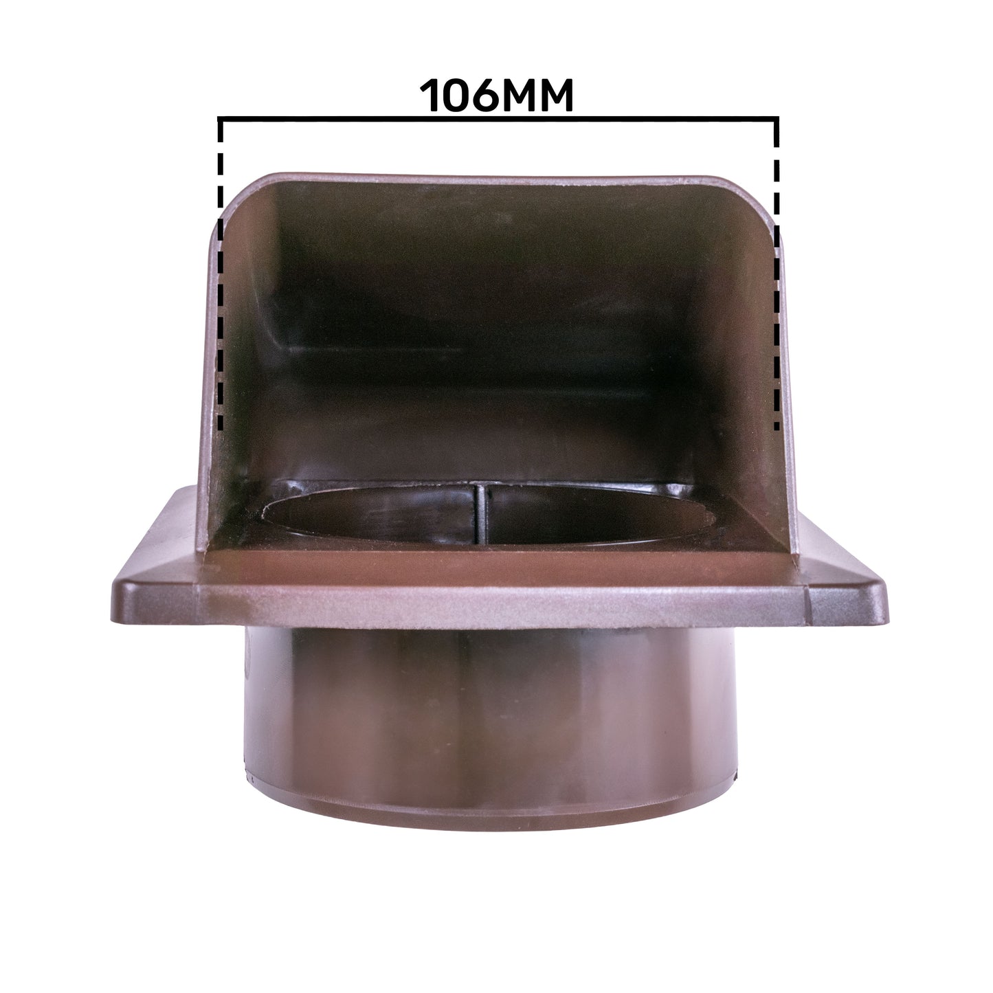 External Brown Louvre Vent  KRD/100B fi100mm