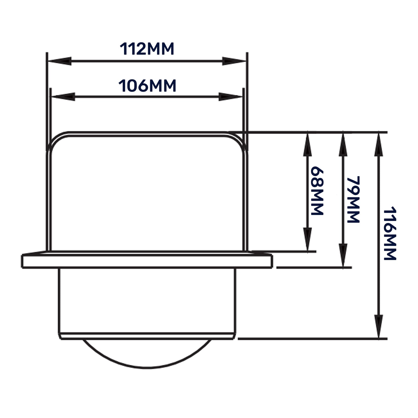 External Brown Louvre Vent  KRD/100B fi100mm