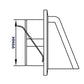 External Graphite Louvre Vent KRD/100G fi100mm