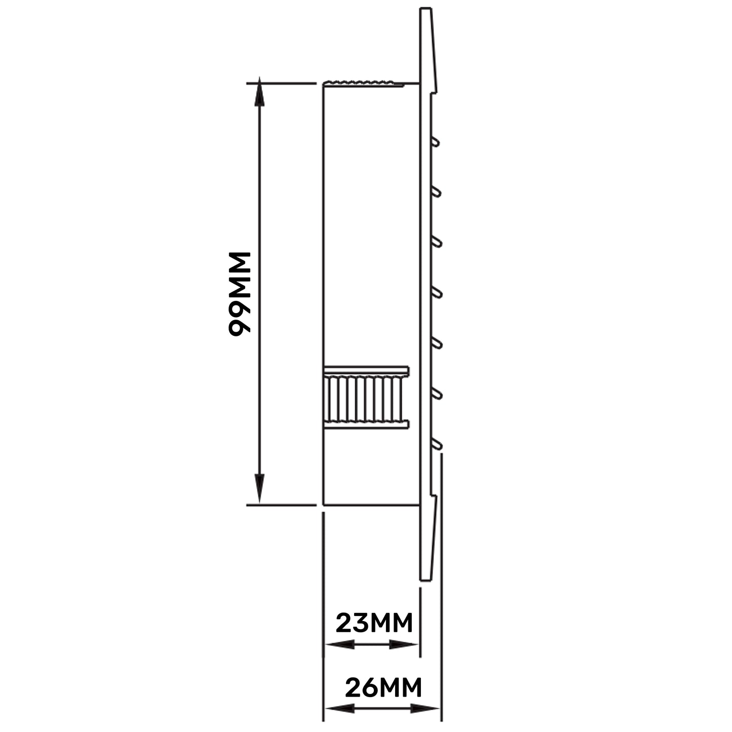Louvre Vent KRO 100 With Fly Mesh