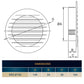 Louvre Vent KRO 150 With Fly Mesh