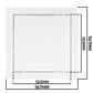 Access Panel Door PP, White 150mm x 150mm