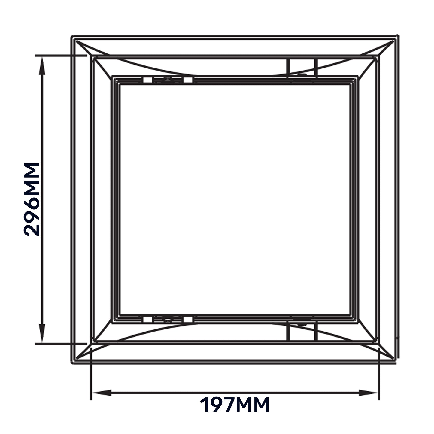 Access Panel Door PP, White 200mm x 300mm