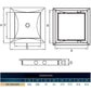 Access Panel Door PP, White 300mm x 300mm