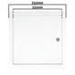Access Panel Door Metal With Lock, White 300mm x 300mm