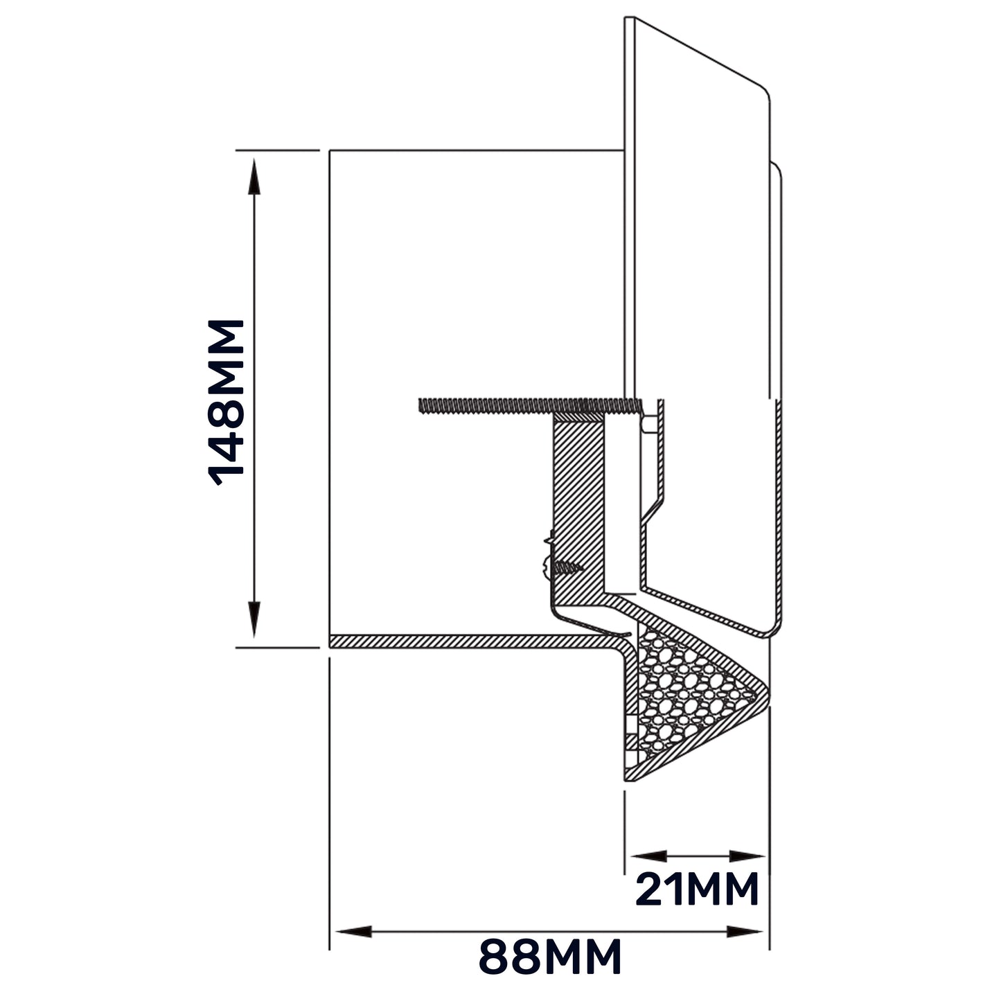 White ABS Extract Ceiling Valve 150mm