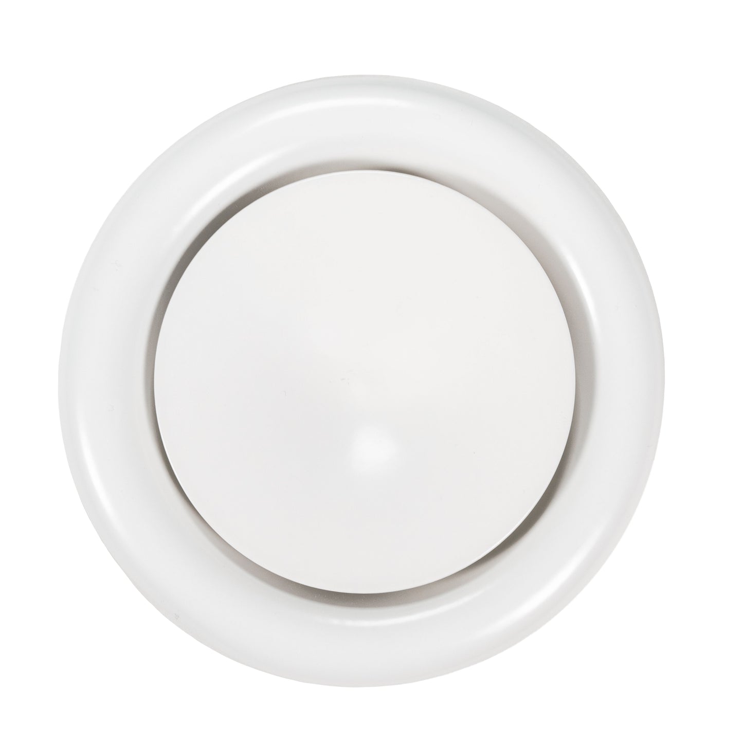 White Metal Extract Ceiling Valve 125mm - Anemostat SV