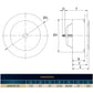 White Metal Extract Ceiling Valve 125mm - Anemostat SV