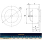 White Metal Extract Ceiling Valve 125mm - Anemostat EV
