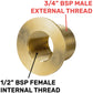 Water Butt Brass Kit 3/4" with Extended Brass Chrome Tap ½” Barb