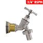 Water Butt Brass Kit 3/4" with Nickel Plated Brass Barbed Tap and Drill Bit