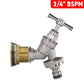 Water Butt Brass Kit 3/4" with Nickel Plated Brass Quick Connect Tap and Drill Bit