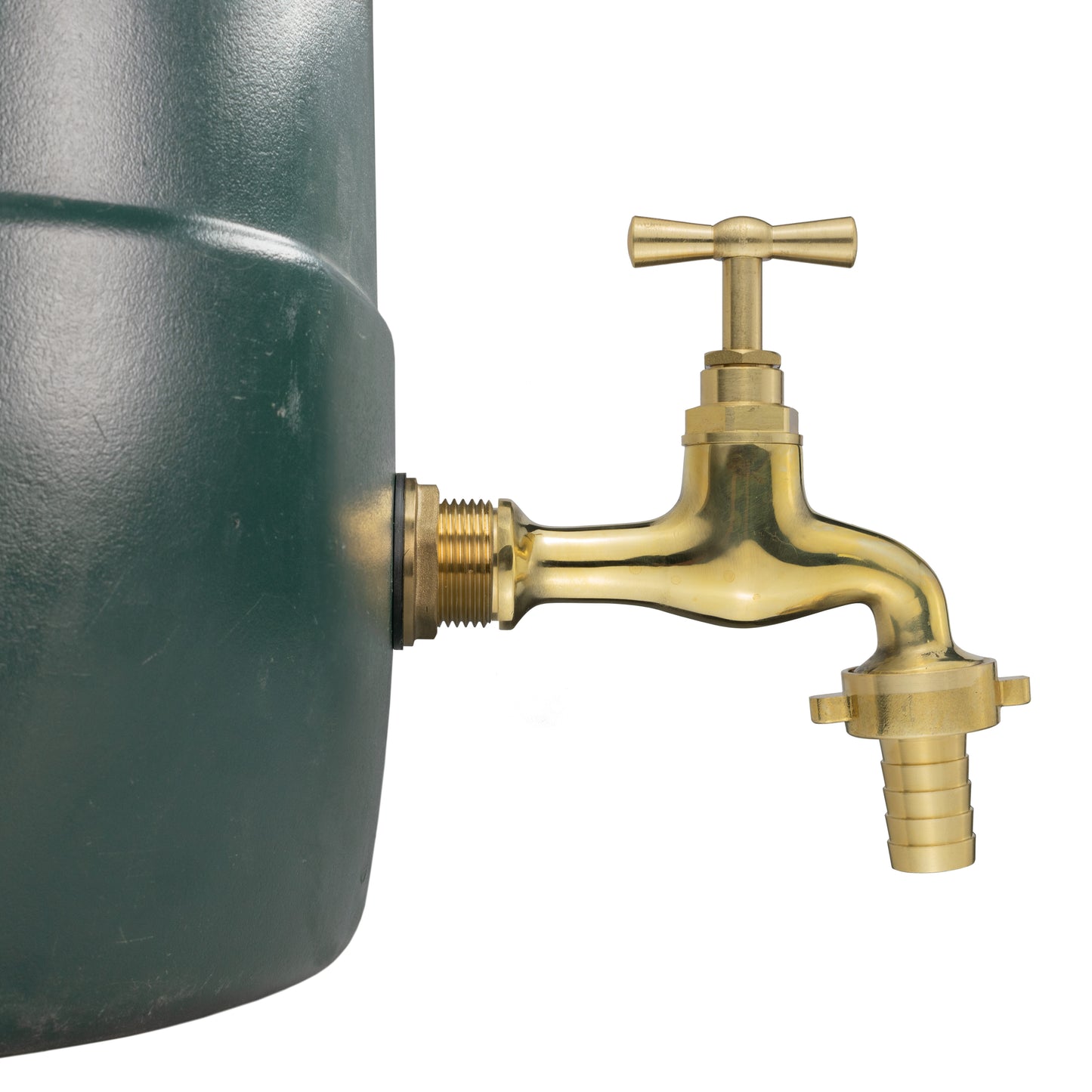Water Butt Brass Kit 3/4" with 19mm Barbed Polished Brass Tap and Drill Bit