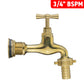 Water Butt Brass Kit 3/4" with 19mm Barbed Polished Brass Tap and Drill Bit
