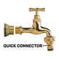 Water Butt Brass Kit 3/4" with Quick Connect Polished Brass Tap and Drill Bit