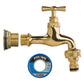 Water Butt Brass Kit 3/4" with Quick Connect Polished Brass Tap and Drill Bit