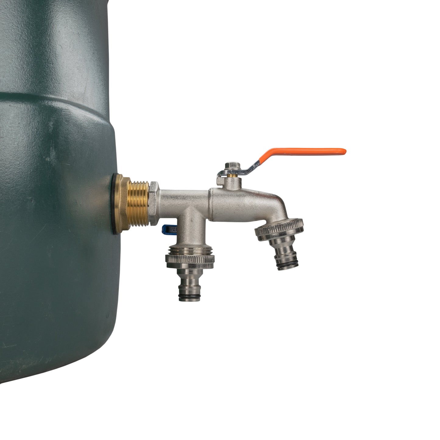 Water Butt Brass Kit 3/4" with Double Quick Connect Tap and Drill Bit