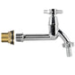 Water Butt Brass Kit 3/4" with Extended Brass Chrome Tap ½” Barb