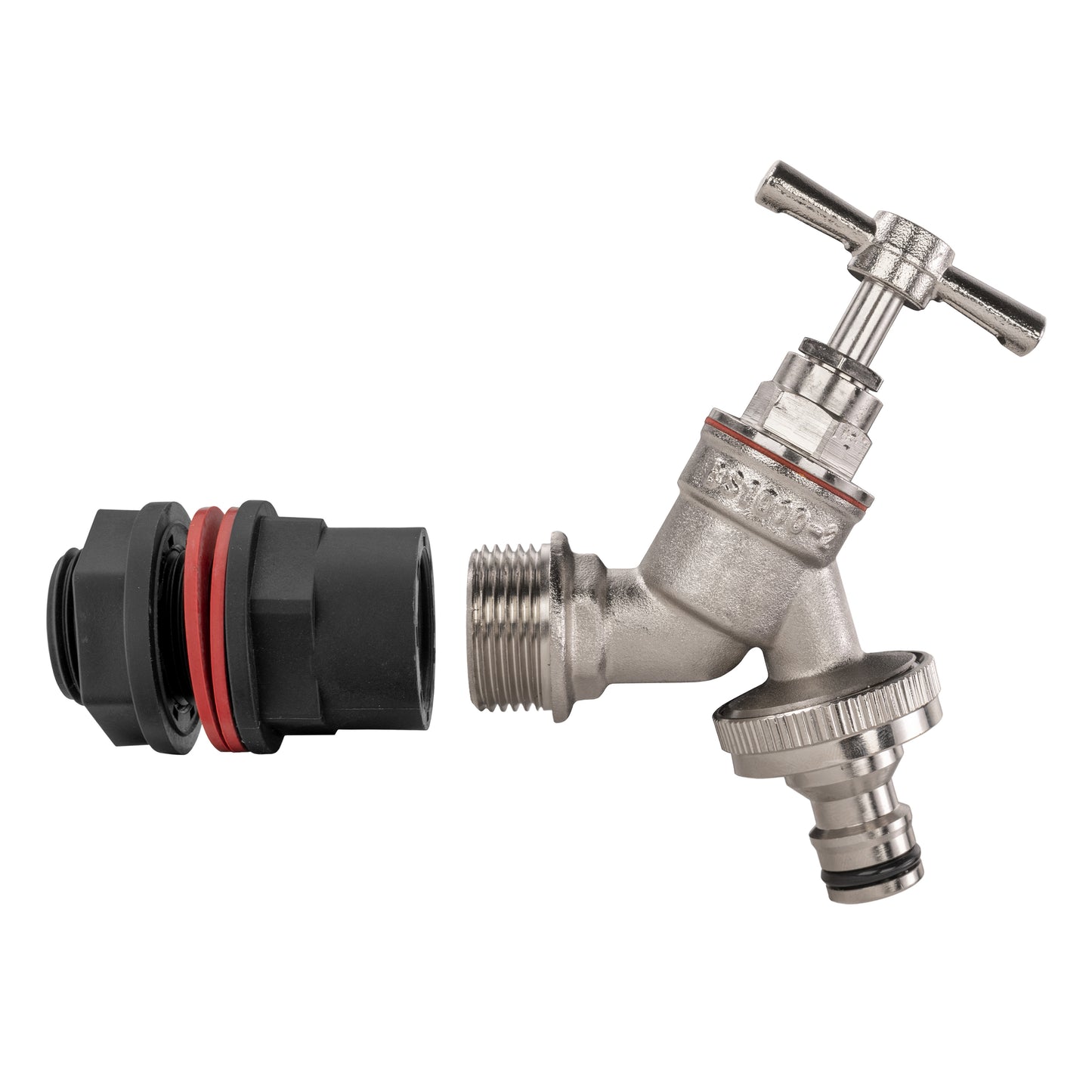 Water Butt Kit 1/2" with Nickel Plated Quick Connect Tap