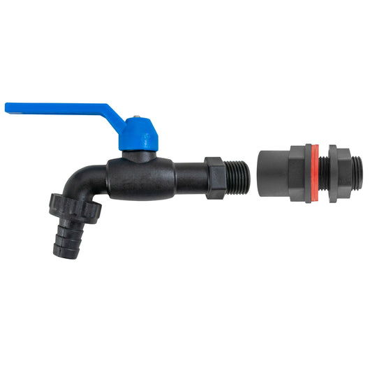 Water Butt Kit 1/2" BSP with Nylon ½” Barb Tap