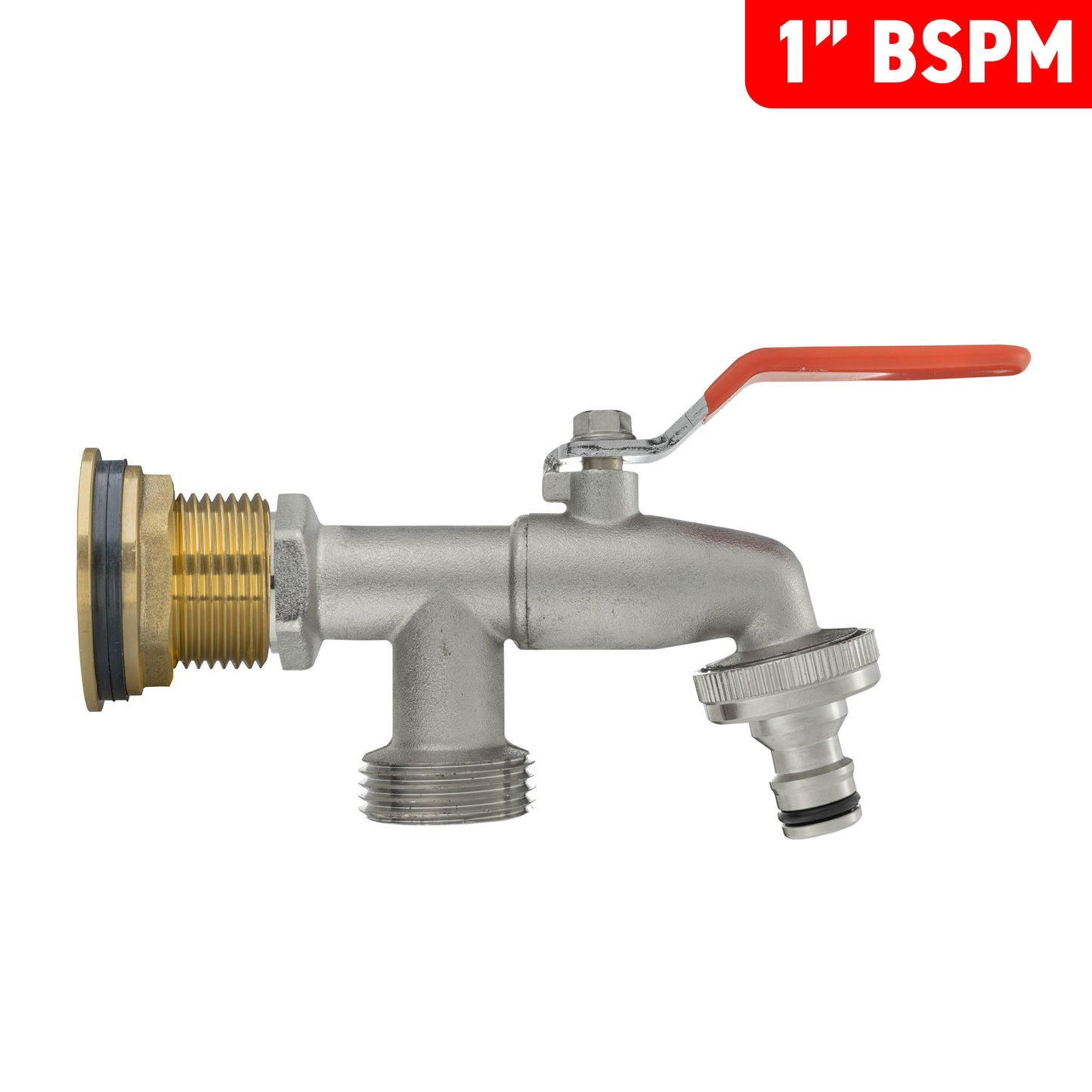 Water Butt Brass Kit 1" with Double Tap
