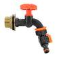 Water Butt Brass Kit 1" with Black Dial Tap + Two-Way Splitter