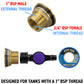 Water Butt Brass Kit 1" with 13mm Barb Irrigation Valve and Drill Bit