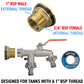 Water Butt Brass Kit 1" with Double Quick Connect Tap