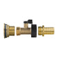 Water Butt Brass Kit 1" with Brass Valve + 19mm Barb